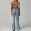 JIA Hollow Back Booty Lifting Jumpsuit for Fitness 