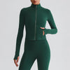 JIA Lightweight Exercise Jackets with Thumb Holes-green