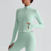 JIA Lightweight Exercise Jackets with Thumb Holes-mint