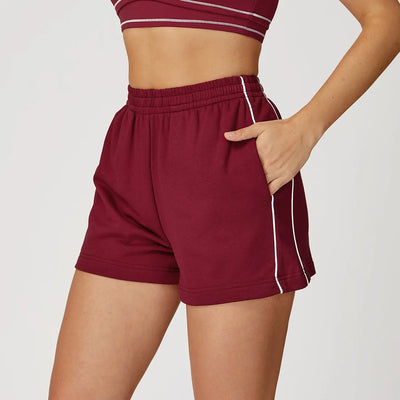 JIA Loose Fit Cargo Sweat Shorts with Pockets