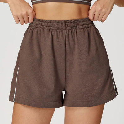 JIA Loose Fit Cargo Sweat Shorts with Pockets
