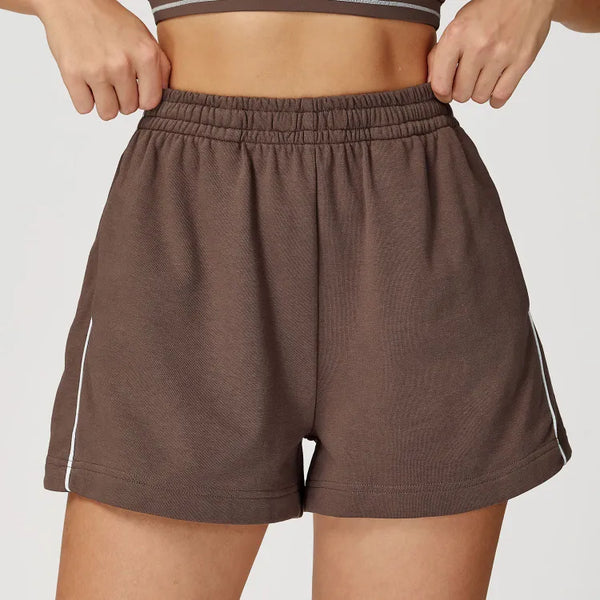 JIA Loose Fit Cargo Sweat Shorts with Pockets