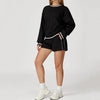 JIA Loose Fit Cargo Sweat Shorts with Pockets