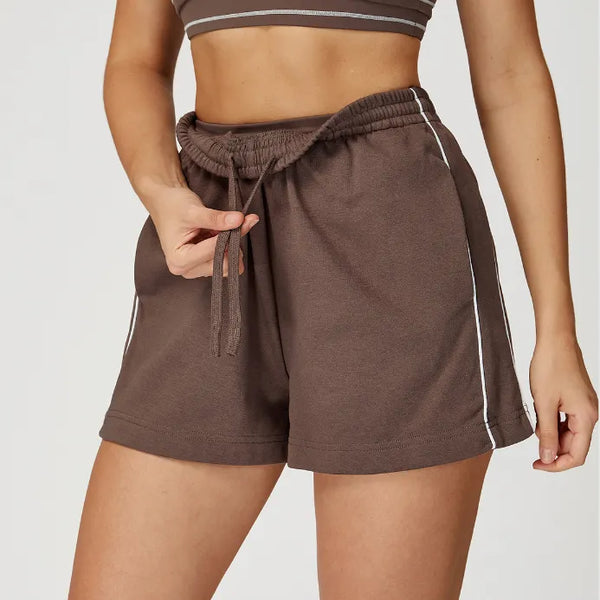 JIA Loose Fit Cargo Sweat Shorts with Pockets