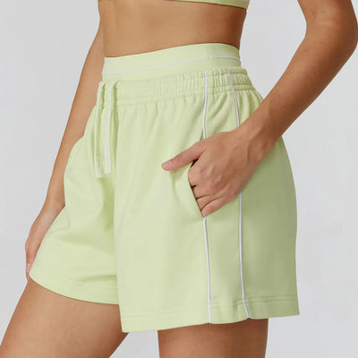JIA Loose Fit Cargo Sweat Shorts with Pockets