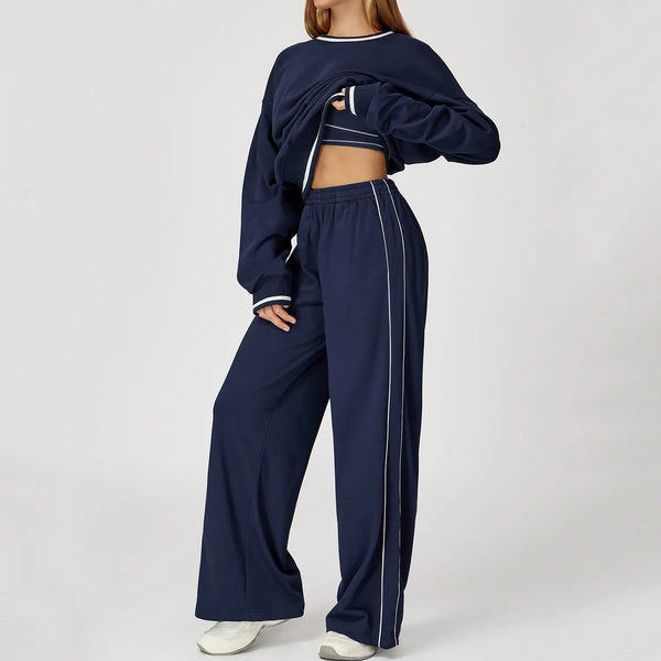 JIA Loose Fit Cargo Sweatpants with Pockets 