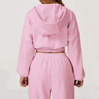 JIA Lovely Pink Pullover Hoodie for Outdoor 