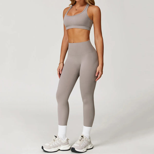 JIA Medium Impact Y Back Sports Bra with Pads yoga set