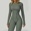 JIA One Piece Workout Bodysuit with Long Sleeve