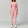 JIA One Piece Workout Bodysuit with Long Sleeve