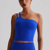 JIA One Shoulder Sports Bra Yoga Crop Tank Top