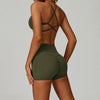 JIA Padded Athletic Bra with Cross Back 