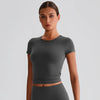 JIA Recycled Basic T Shirts Slim Fit Short Sleeve Yoga Top​ for Women