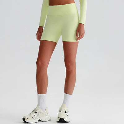JIA Recycled Brushed Butt Lifting Workout Gym Shorts-green