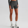 JIA Recycled Brushed Butt Lifting Workout Gym Shorts-grey