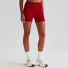 JIA Recycled Brushed Butt Lifting Workout Gym Shorts-red