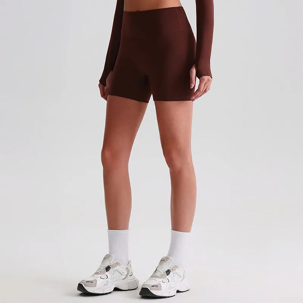JIA Recycled Brushed Butt Lifting Workout Gym Shorts high waist tummy control shorts women's athletic shorts