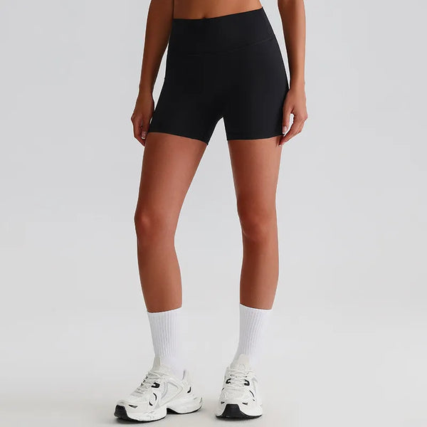 JIA Recycled Brushed Butt Lifting Workout Shorts-black