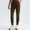 JIA Recycled Fitness Workout Running Jogger Pants with Pockets-coffee