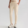 JIA Recycled Fitness Workout Running Jogger Pants with Pockets-oatmeal