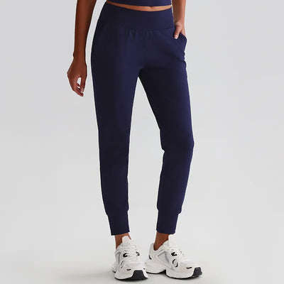 JIA Recycled Fitness Workout Running Jogger Pants with Pockets-sapphire