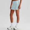 JIA Recycled High Waist Brushed Athletic Gym Shorts for Women-blue