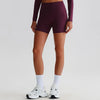 JIA Recycled High Waist Brushed Athletic Gym Shorts for Women-purple