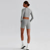 JIA Recycled High Waist Brushed Athletic Shorts 