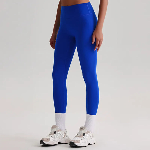 JIA Recycled High Waist Brushed Booty Lifting Yoga Pants fitness leggings-blue