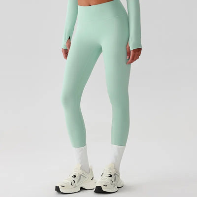JIA Recycled High Waist Brushed Booty Lifting Yoga Pants tummy control gym leggings