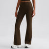 JIA Recycled High Waist Butt Lifting Flare Yoga Pants-coffee