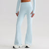 JIA Recycled High Waist Butt Lifting Flare Yoga Pants-light blue