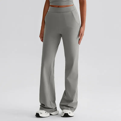 JIA Recycled High Waist Flare Pants with Pockets
