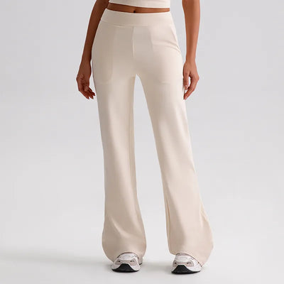 JIA Recycled High Waist Yoga Flare Pants with Pockets