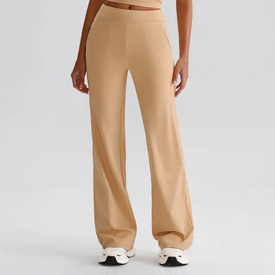 JIA Recycled High Waist Yoga Flare Pants with Pockets for women