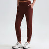 JIA Recycled Running Jogger Pants with Pockets-red coffee