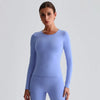 JIA Recycled Slim Fit Crew Neck Long Sleeve Yoga Top
