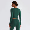 JIA Recycled Slim Fit Crew Neck Yoga Long Sleeve Tops for fitness workout-back