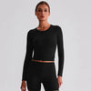 JIA Recycled Slim Fit Long Sleeve Yoga Top black