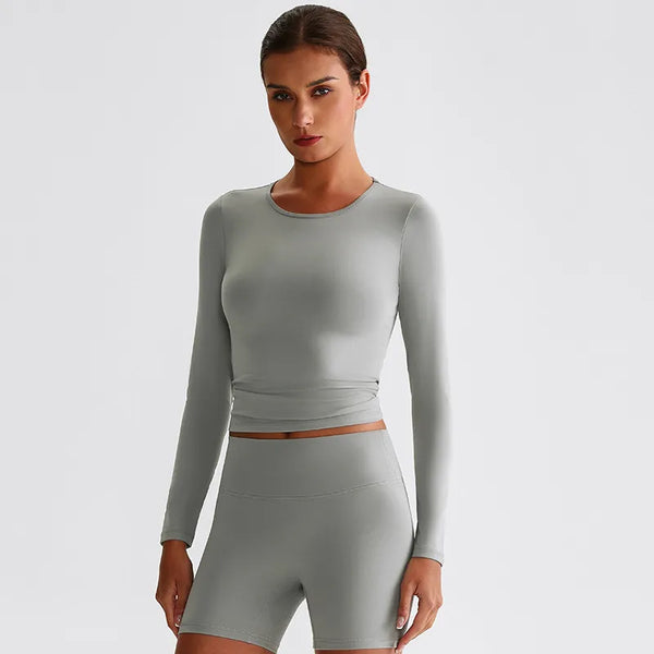 JIA Recycled Slim Fit Long Sleeve Yoga Top for women