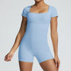 JIA Sand-washed Seamless U Neck Gym Bodysuit