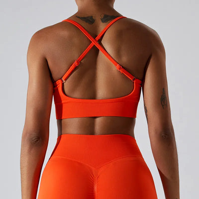 JIA Seamelss Criss Cross Back Sports Bra 