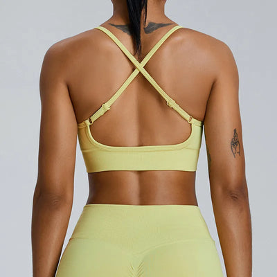 JIA Seamelss Criss Cross Back Sports Bra 