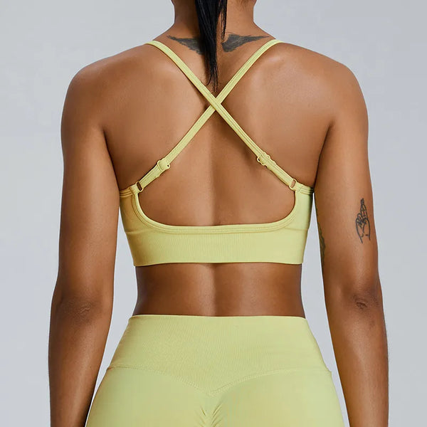 JIA Seamelss Criss Cross Back Sports Bra 