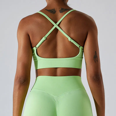 JIA Seamelss Criss Cross Back Sports Bra 
