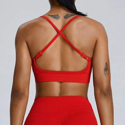 JIA Seamelss Criss Cross Back Sports Bra 