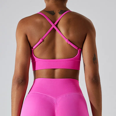 JIA Seamelss Criss Cross Back Sports Bra 