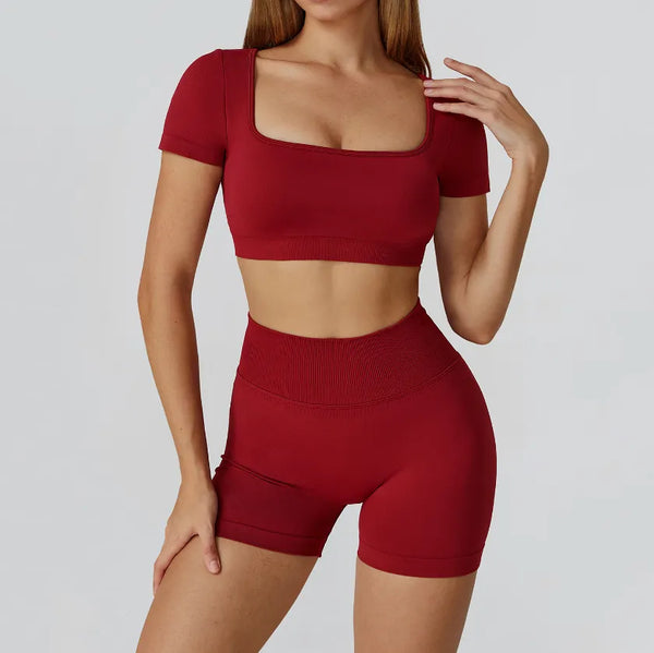 JIA Seamless Booty Lifting Girls Athletic Shorts 