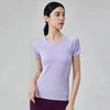 JIA Seamless Breathable Sports Short Sleeve Yoga Top Womens Basic T Shirt