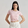 JIA Seamless Breathable Sports Short Sleeve Yoga Tops